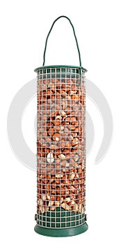 Bird feeder full of peanuts