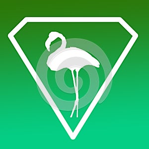 Bird Flamingo Logo Banner Image Green  Gradient