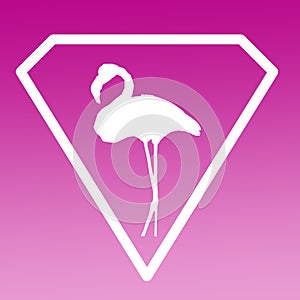 Bird Flamingo Logo Banner Image  Purple  Gradient