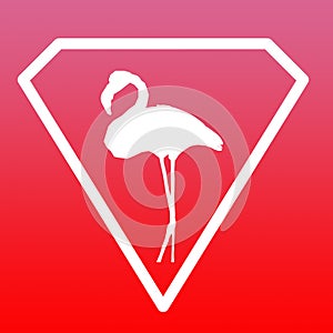 Bird Flamingo Logo Banner Image Red Pink Gradient
