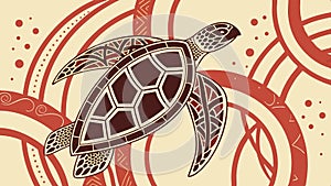 Bird in flight with abstract radial lines graphic vector design Generative AI photo