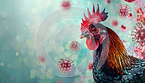 bird flu Chicken and virus