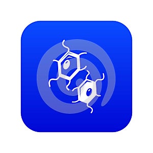 Bird flu virus icon blue vector