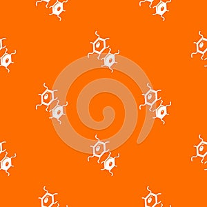 Bird flu virus pattern vector orange