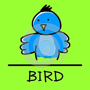 Bird hand-drawn style.