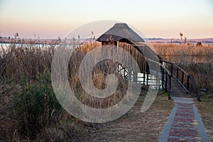 A Bird Hide in nature.  South Africa.