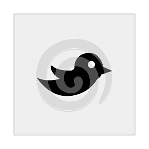 Bird icon. Gray background. Vector illustration.