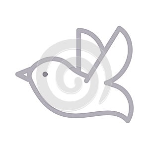 Bird vector color line icon photo