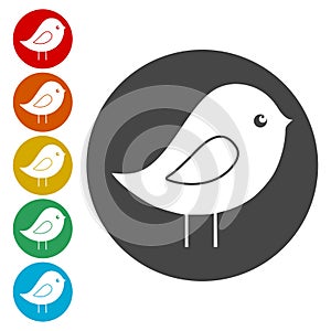 Bird Icons set Flat Graphic Design - Illustration