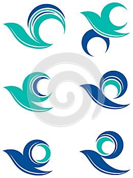 Bird logo set
