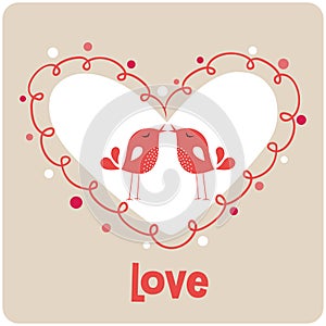 Bird love card