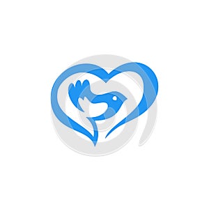 Bird love logo