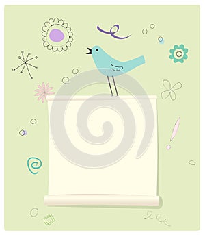 Bird with a Message Page