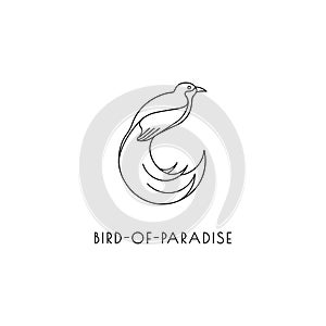 Bird of Paradise outline icon