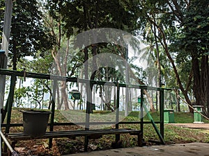 bird perch and pigeonhole in jakarta national monument park