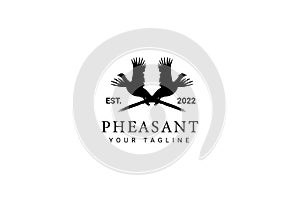 Bird Pheasant logo design template