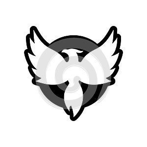 Bird Phoenix icon isolated on white background