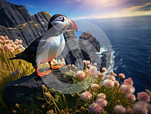 Bird Puffin  Made With Generative AI illustration