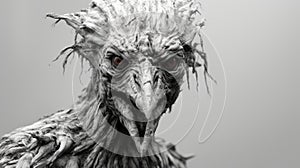 Life-like Avian Creature Sculpture With Supernatural Features photo