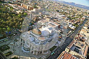 BirdÃÂ´s eye View of Bellas Artes, Mexico City photo