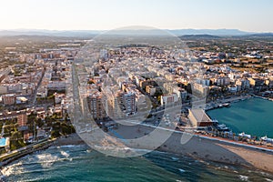 Bird's eye view of Benicarlo, Province of Castello, Spain photo