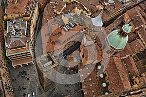 Bird's eye view of Bologna