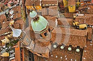 Bird`s eye view of Bologna