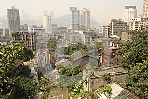 Bird's eye view of Chongqing, China photo