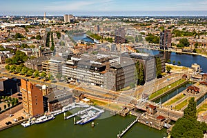 Bird's eye view of of Delfshaven, Rotterdam