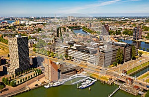Bird's eye view of of Delfshaven, Rotterdam