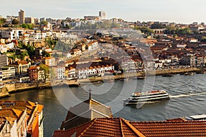 Bird`s-eye view of Douro river, Porto