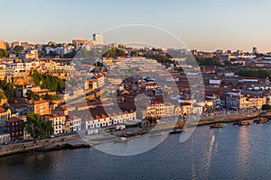 Bird`s-eye view of Douro river, Porto