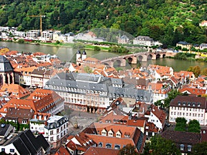 Bird's eye view of the Heidelberg, Germany