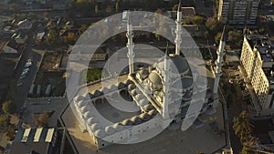 A bird\'s-eye view of the iconic Islamic building of Central Asia named after Imam Al Sarakhsi.