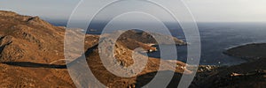 Bird's eye view of the island. Greece. panorama