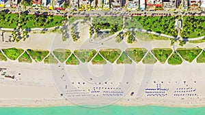 Bird`s eye view miami beach,4k video