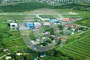 Bird`s-eye view of Ogle airport, a suburb of Georgetown