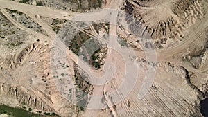 Bird's-eye view over a sand quarry