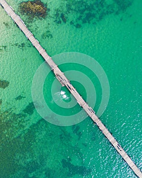 Bird's eye view of Port Noarlunga jetty jumps