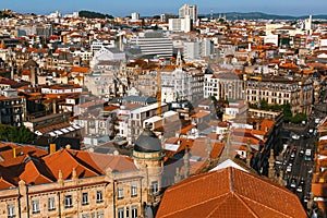 Bird`s-eye view of Porto, Portugal. Nature.