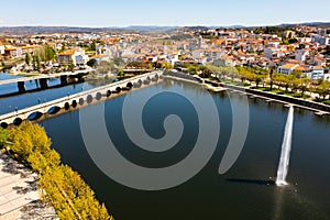Bird's eye view of Portuguese city Mirandela
