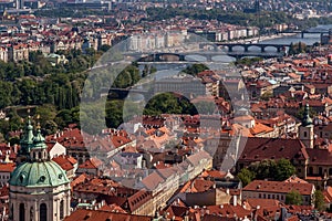 Bird's eye view of Prague