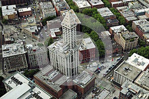 Bird`s Eye View Of Smith Tower Washington USA