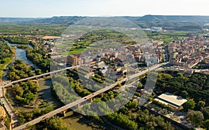 Bird's eye view of Spanish town Fraga photo