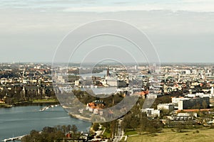 The bird's eye view of Stockholm.