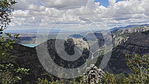 Bird`s eye view of the superb Gorges du Verdon, Var, South of France, Europe