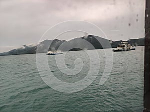 Bird`s eye view of tropical islands in the ocean. Koh Chang Island, Trat, Thailand.