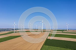 Wind farm and cornfields