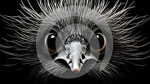 Surrealistic Vray Image: Emu Face Made Of Cajal-retzius Cell photo