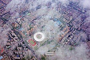 Bird`s view of shenzhen city